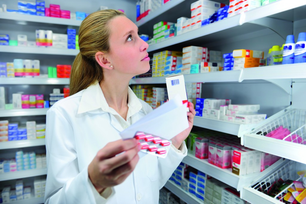 pharmacist searching the right medicine
